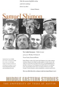 Samuel Shimon poster for Lecture 28 February