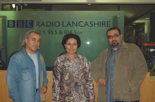 Authors at the BBC Lancashire Radio station