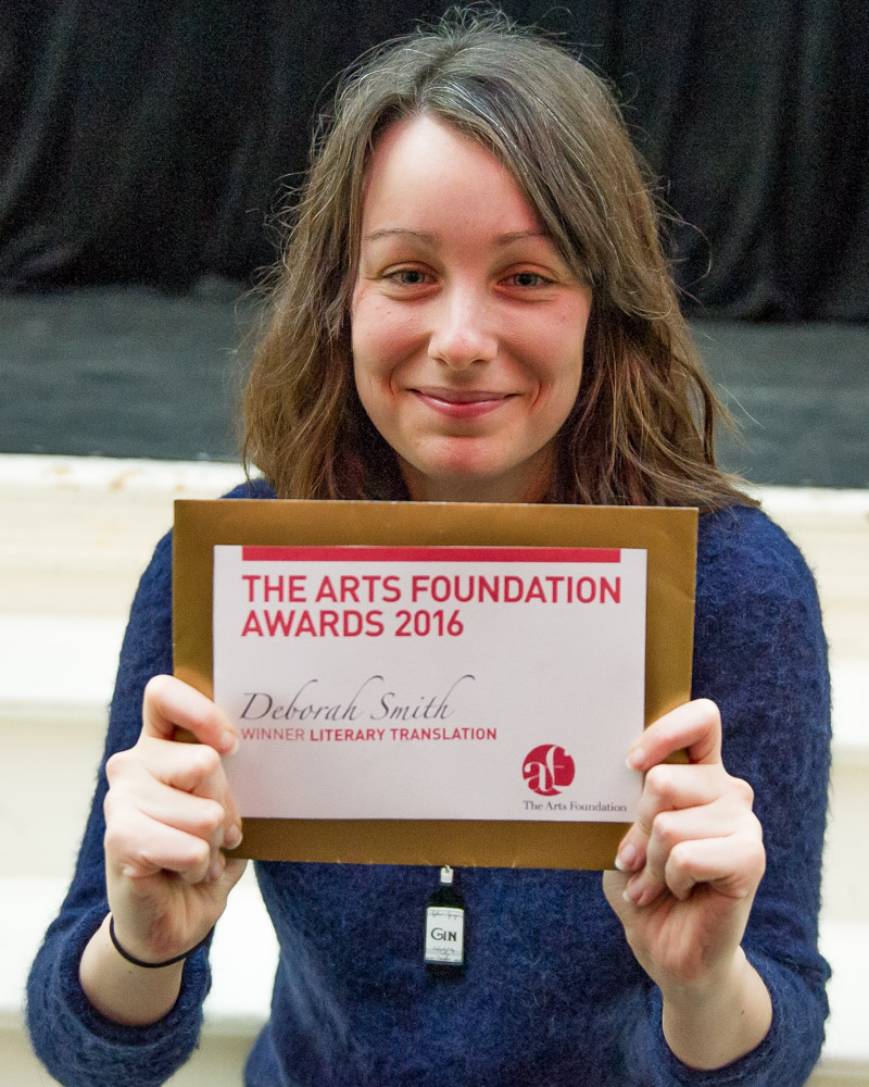 Deborah Smith with her award