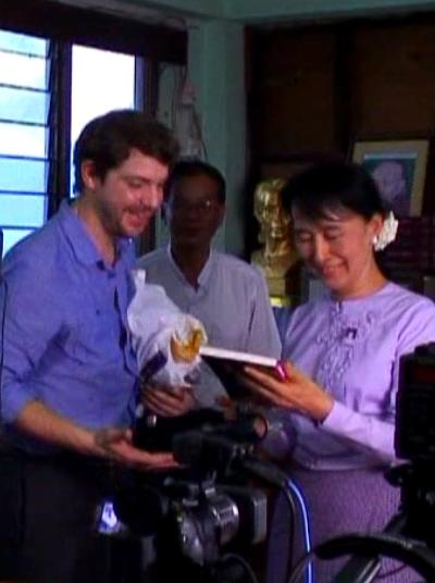 Ramsey Nasr after interviewing Aung San Sun Kyi