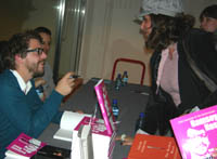 Ramsey Nasr signing books at Poetry International 2010
